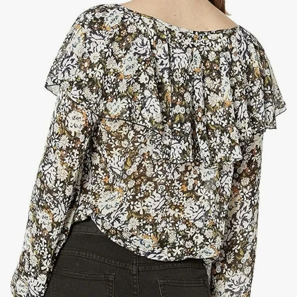 Intimately Free People Say It To Me Bodysuit Boho Floral Ruffled Lace Large